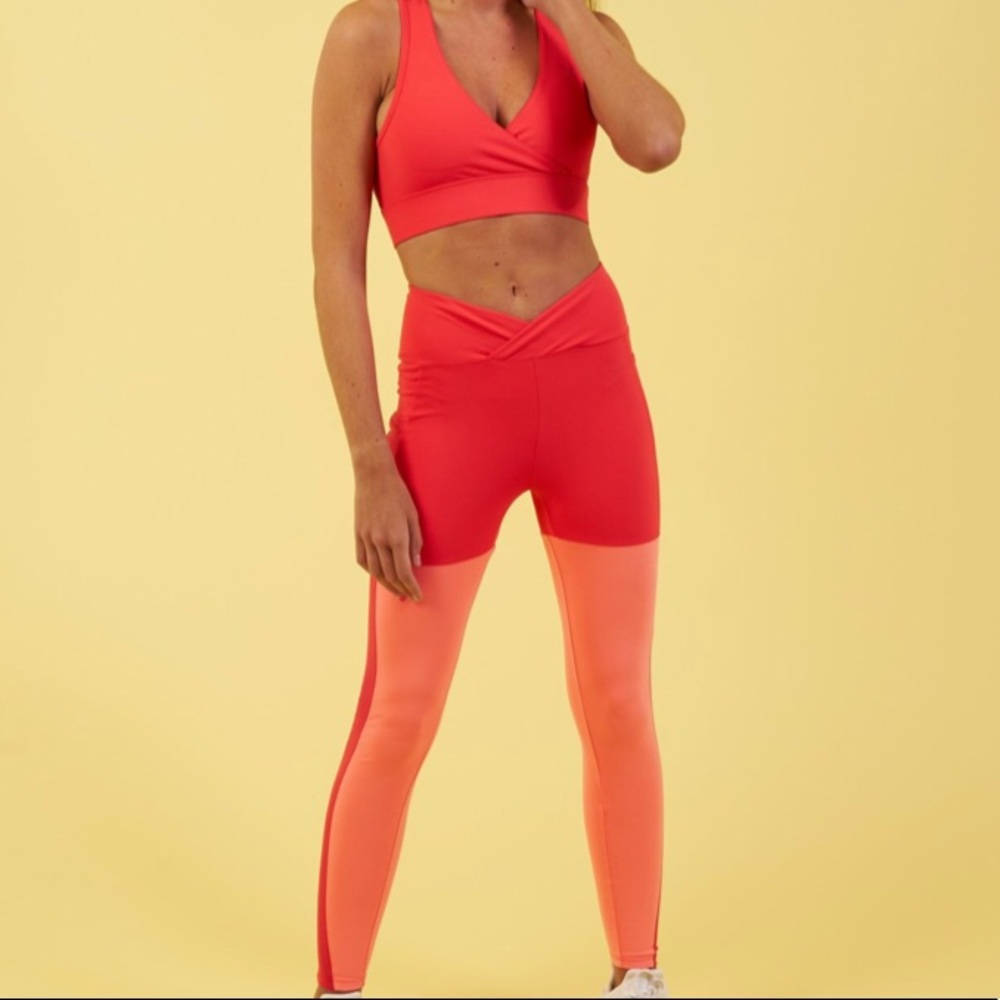 Red Coral Marl Leggings